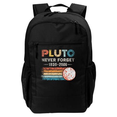 Never Forget Pluto Vintage Retro Funny Space Science Backpack