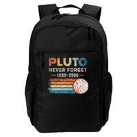 Never Forget Pluto Vintage Retro Funny Space Science Backpack