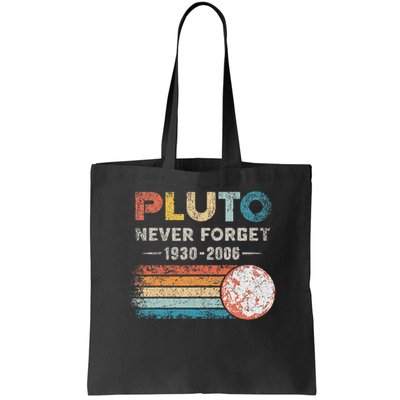 Never Forget Pluto Vintage Retro Funny Space Science Bag