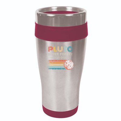 Never Forget Pluto Vintage Retro Funny Space Science 16oz Travel Tumbler