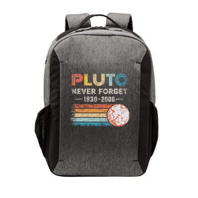 Never Forget Pluto Vintage Retro Funny Space Science Vector Backpack