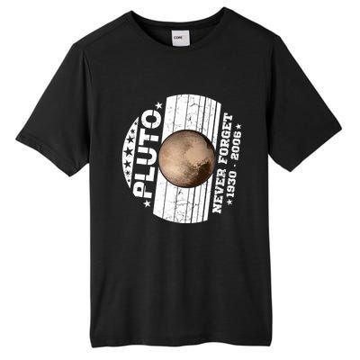 Never Forget Pluto Gift Funny Astronomy Planet Graphic Cool Gift Tall Fusion ChromaSoft Performance T-Shirt