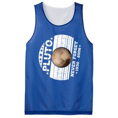 Never Forget Pluto Gift Funny Astronomy Planet Graphic Cool Gift Mesh Reversible Basketball Jersey Tank