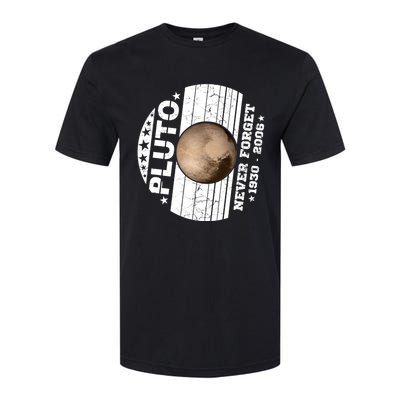 Never Forget Pluto Gift Funny Astronomy Planet Graphic Cool Gift Softstyle CVC T-Shirt