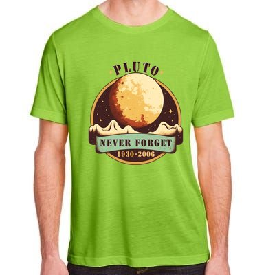 Never Forget Pluto Cute Gift Retro Style Funny Space Science Gift Adult ChromaSoft Performance T-Shirt