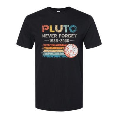 Never Forget Pluto Retro Style Funny Space Science Softstyle CVC T-Shirt