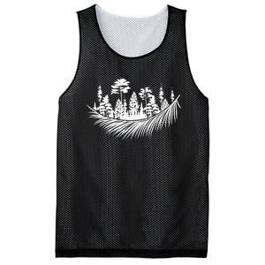 Nature Forest Plants Trees Camping Hiking Mesh Reversible Basketball Jersey Tank