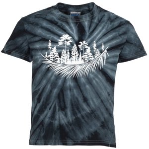 Nature Forest Plants Trees Camping Hiking Kids Tie-Dye T-Shirt