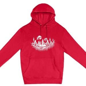 Nature Forest Plants Trees Camping Hiking Premium Pullover Hoodie