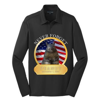 Never Forget Peanut The Squirrel Justice For PNut Remember Silk Touch Performance Long Sleeve Polo