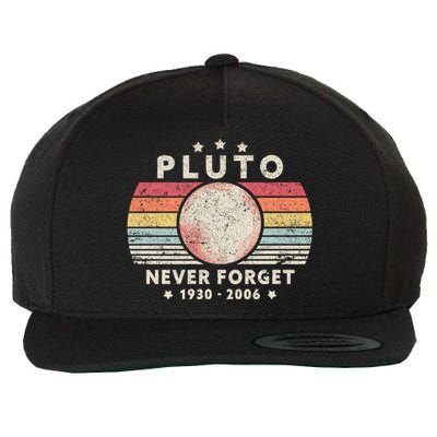 Never Forget Pluto Wool Snapback Cap