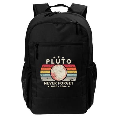 Never Forget Pluto Shirt. Retro Style Funny Space, Science Daily Commute Backpack