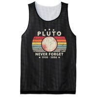 Never Forget Pluto Shirt. Retro Style Funny Space, Science Mesh Reversible Basketball Jersey Tank