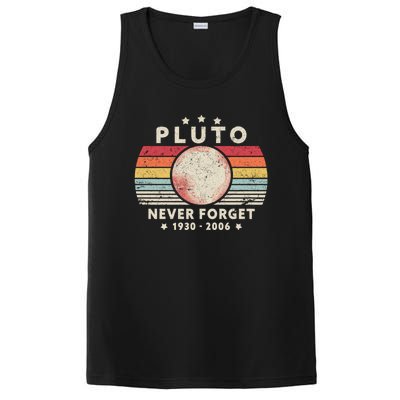 Never Forget Pluto Shirt. Retro Style Funny Space, Science PosiCharge Competitor Tank