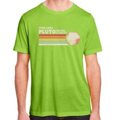 Never Forget Pluto Retro Science Gift Adult ChromaSoft Performance T-Shirt