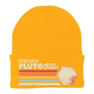 Never Forget Pluto Retro Science Gift Knit Cap Winter Beanie