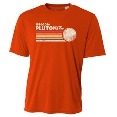 Never Forget Pluto Retro Science Gift Cooling Performance Crew T-Shirt