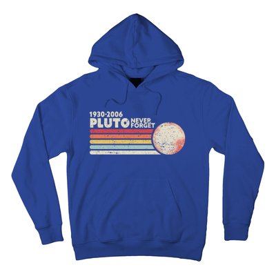 Never Forget Pluto Retro Science Gift Hoodie