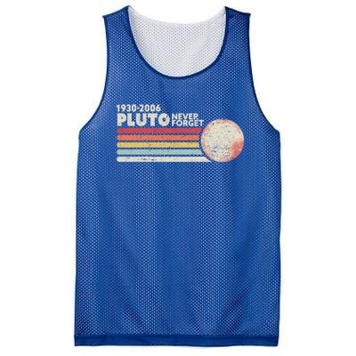 Never Forget Pluto Retro Science Gift Mesh Reversible Basketball Jersey Tank