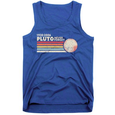 Never Forget Pluto Retro Science Gift Tank Top