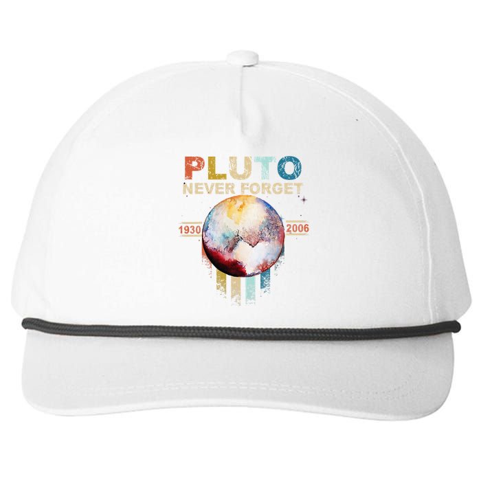 Never Forget Pluto Retro Style Snapback Five-Panel Rope Hat