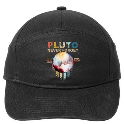 Never Forget Pluto Retro Style 7-Panel Snapback Hat