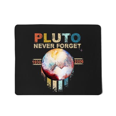 Never Forget Pluto Retro Style Mousepad