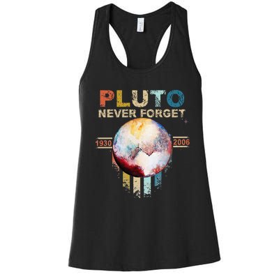 Never Forget Pluto Retro Style Women's Racerback Tank