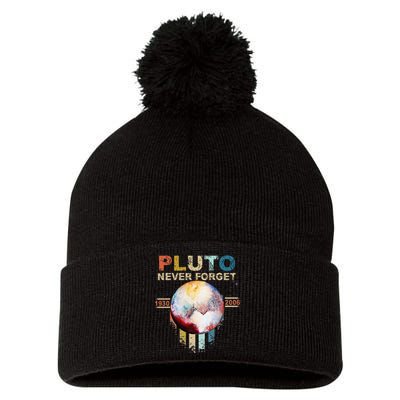 Never Forget Pluto Retro Style Pom Pom 12in Knit Beanie