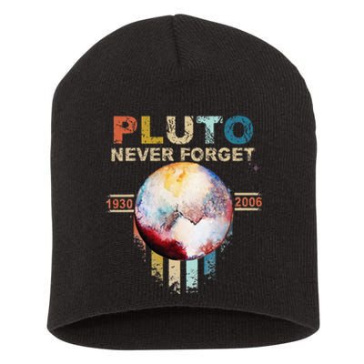 Never Forget Pluto Retro Style Short Acrylic Beanie