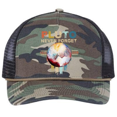 Never Forget Pluto Retro Style Retro Rope Trucker Hat Cap