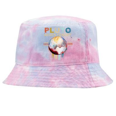 Never Forget Pluto Retro Style Tie-Dyed Bucket Hat