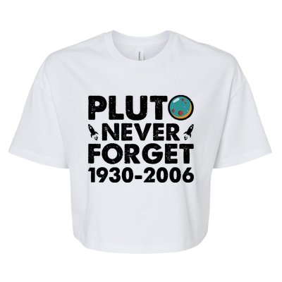 Never Forget Pluto T Bella+Canvas Jersey Crop Tee