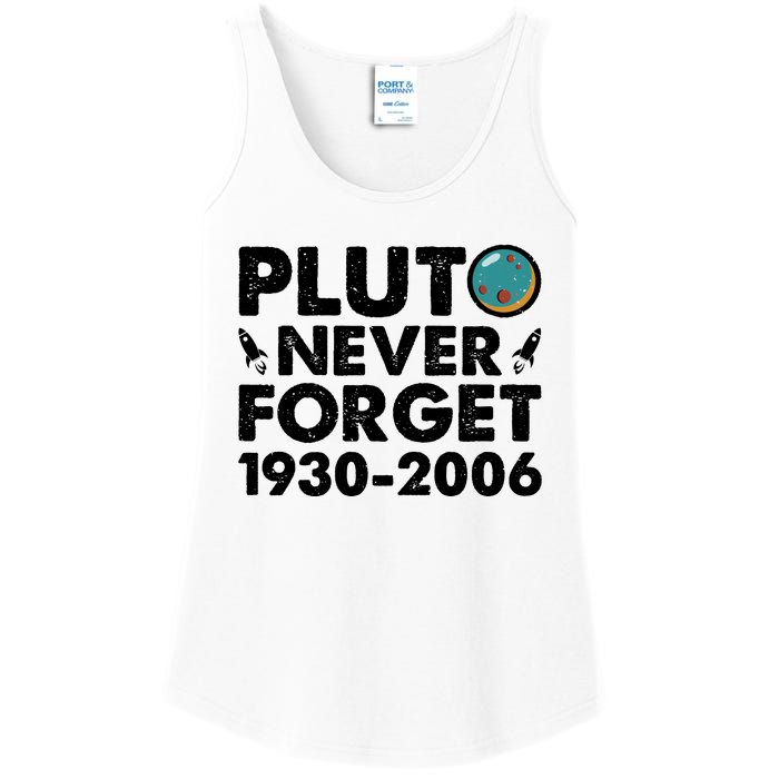 Never Forget Pluto T Ladies Essential Tank