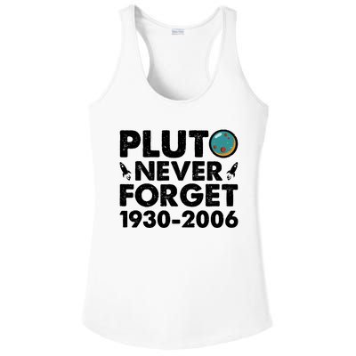 Never Forget Pluto T Ladies PosiCharge Competitor Racerback Tank