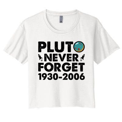 Never Forget Pluto T Women's Crop Top Tee