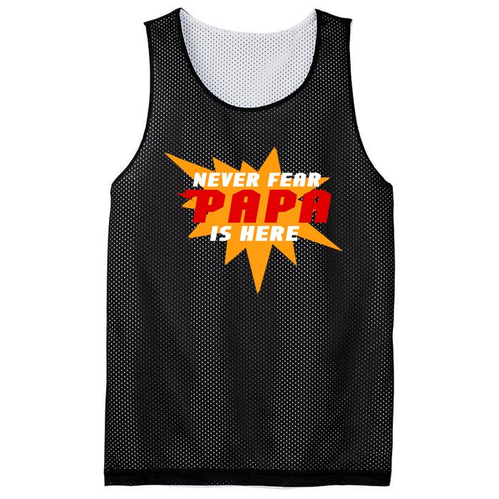 Never Fear Papa Is Here Mesh Reversible Basketball Jersey Tank