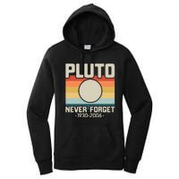 Never Forget Pluto Funny Retro Style Women's Pullover Hoodie