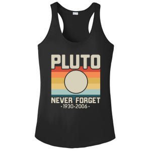 Never Forget Pluto Funny Retro Style Ladies PosiCharge Competitor Racerback Tank