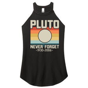 Never Forget Pluto Funny Retro Style Women's Perfect Tri Rocker Tank