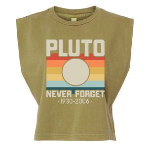 Never Forget Pluto Funny Retro Style Garment-Dyed Women's Muscle Tee