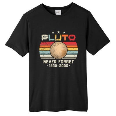 Never Forget Pluto Retro Funny Science Space Tall Fusion ChromaSoft Performance T-Shirt