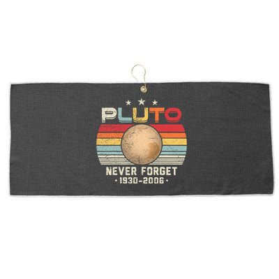 Never Forget Pluto Retro Funny Science Space Large Microfiber Waffle Golf Towel