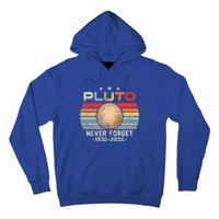 Never Forget Pluto Retro Funny Science Space Hoodie