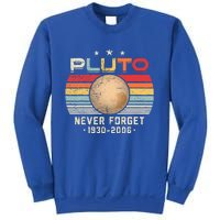 Never Forget Pluto Retro Funny Science Space Sweatshirt