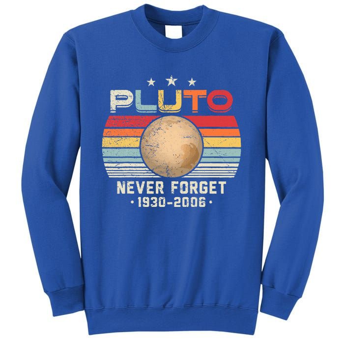 Never Forget Pluto Retro Funny Science Space Sweatshirt