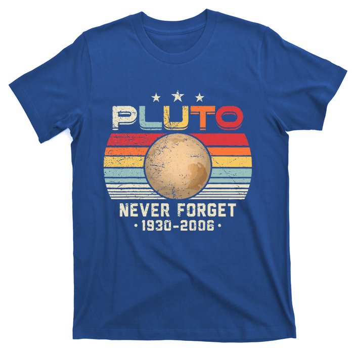 Never Forget Pluto Retro Funny Science Space T-Shirt