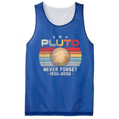 Never Forget Pluto Retro Funny Science Space Mesh Reversible Basketball Jersey Tank