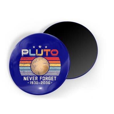 Never Forget Pluto Retro Funny Science Space Magnet