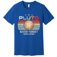 Never Forget Pluto Retro Funny Science Space Premium T-Shirt